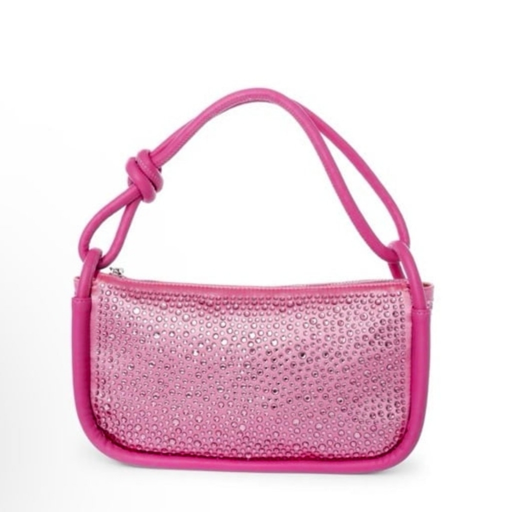 NWT JULES KAE BECCA CRYSTAL SHOULDER BAG, PINK